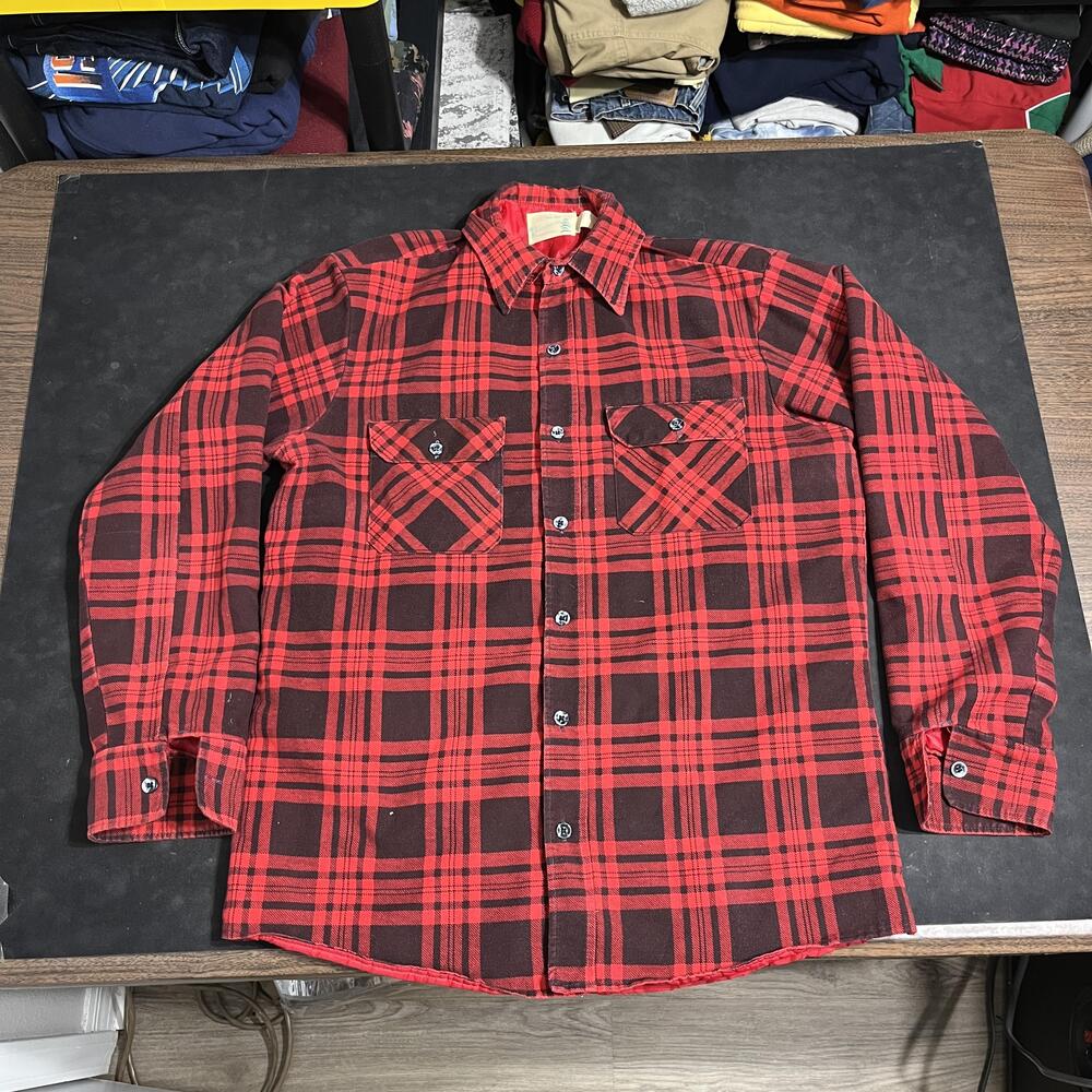 Vintage Fieldmaster Blanket Lined Flannel Quilted Jacket LT Tall Plaid Workwear